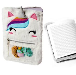 Блокнот А5 80 аркушів у клітинку, хутряний, в асортименті 21-12