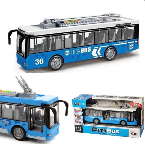Тролейбус City bus світло звук A1119-15 Ціна (цена) 393.00грн. | придбати  купити (купить) Тролейбус City bus світло звук A1119-15 доставка по Украине, купить книгу, детские игрушки, компакт диски 0