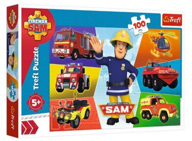 Пазли 100 елементів Транспорт пожежника Сема Trefl 16354