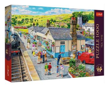 Пазли 1000 елементів Час чаювання Залізничний вокзал Trefl 10810