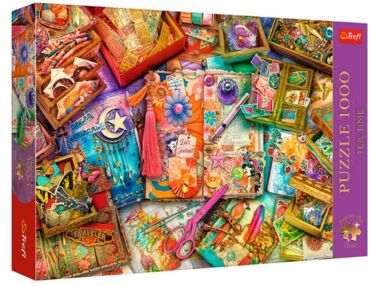 Пазли 1000 елементів Час чаювання Стіл журналіста Trefl 10849