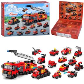Конструктор пожежний транспорт 2 в 1 набір пожежного транспорту + адвент 9118K12