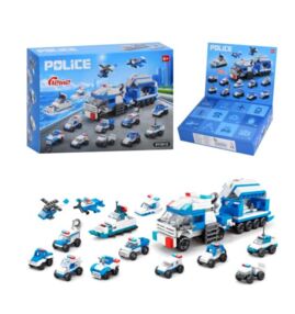 Конструктор поліція 2 в 1 набір транспорту + адвент 9113K12