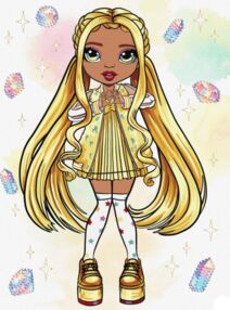 Розпис по номерах 30х40 КНО1336 Rainbow High Sunny зі стразами "Ідейка"