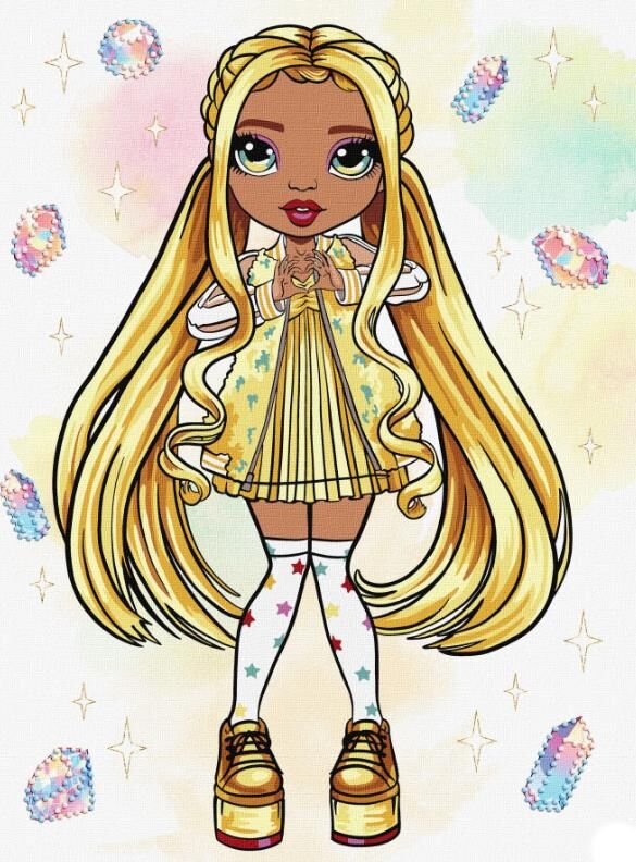 Розпис по номерах 30х40 КНО1336 Rainbow High Sunny зі стразами Ідейка Ціна (цена) 182.70грн. | придбати  купити (купить) Розпис по номерах 30х40 КНО1336 Rainbow High Sunny зі стразами Ідейка доставка по Украине, купить книгу, детские игрушки, компакт диски 0