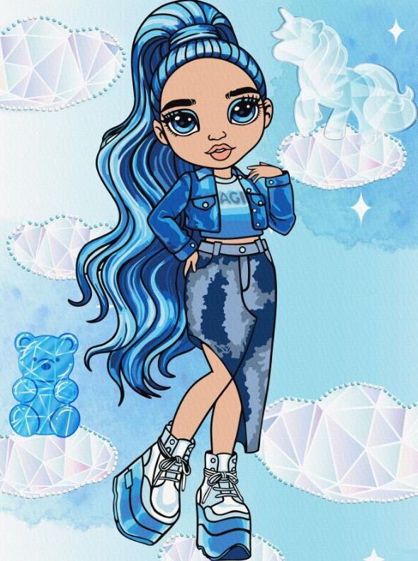 Розпис по номерах 30х40 КНО1337 Rainbow High Skyler зі стразами Ідейка Ціна (цена) 182.70грн. | придбати  купити (купить) Розпис по номерах 30х40 КНО1337 Rainbow High Skyler зі стразами Ідейка доставка по Украине, купить книгу, детские игрушки, компакт диски 0