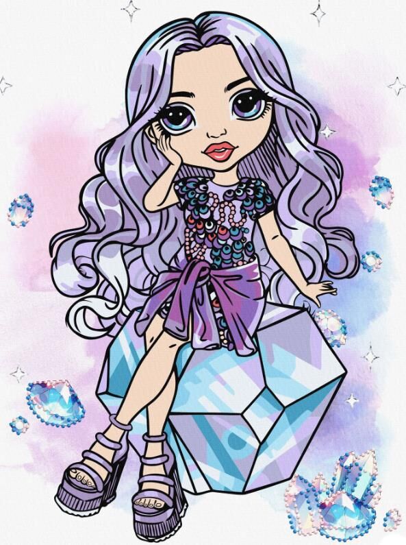 Розпис по номерах 30х40 КНО1339 Rainbow High Violet зі стразами Ідейка Ціна (цена) 182.70грн. | придбати  купити (купить) Розпис по номерах 30х40 КНО1339 Rainbow High Violet зі стразами Ідейка доставка по Украине, купить книгу, детские игрушки, компакт диски 0