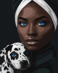 Розпис по номерах 40х50 КНО8547 Блакитний погляд "Ідейка"