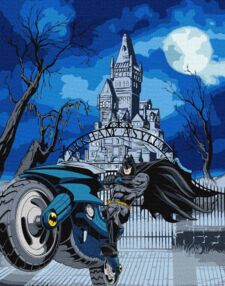 Розпис по номерах 40х50 КНО8709 Batman Batcycle "Ідейка"