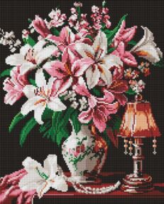 Алмазна мозаїка 40х50 AMO20026 Витончені лілії "Ідейка"