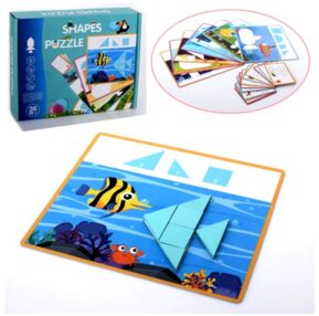 Гра деревяна Танграм фігурки картки MD 2832