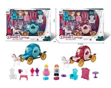 Карета з конячкою лялька меблі аксесуари мікс 2 види KDL-44