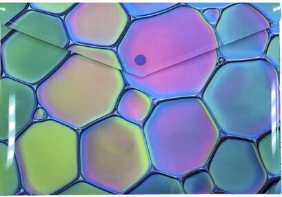 Папка А4 пластикова на кнопці з друком Pastel Bubble Optima O35248