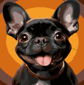 Розпис по номерах 30х30 ES0902 Усміхнений бульдог "Strateg"