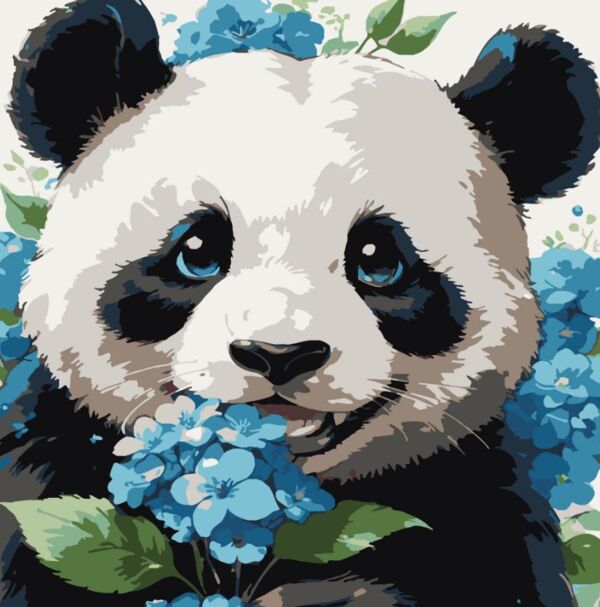 Розпис по номерах 30х30 ES0903 Панда серед квітів Strateg Ціна (цена) 134.66грн. | придбати  купити (купить) Розпис по номерах 30х30 ES0903 Панда серед квітів Strateg доставка по Украине, купить книгу, детские игрушки, компакт диски 0