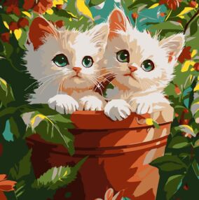 Розпис по номерах 30х30 ES0906 Обійми котиків "Strateg"