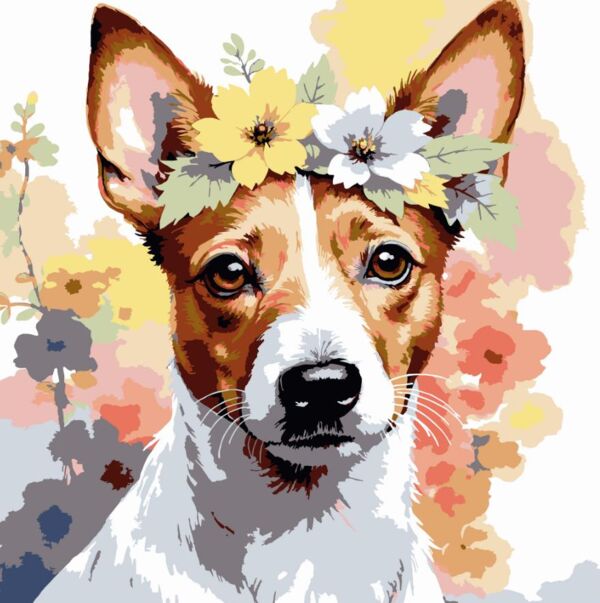 Розпис по номерах 30х30 ES0907 Квітковий пес Strateg Ціна (цена) 134.66грн. | придбати  купити (купить) Розпис по номерах 30х30 ES0907 Квітковий пес Strateg доставка по Украине, купить книгу, детские игрушки, компакт диски 0