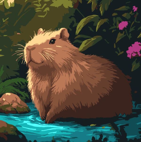 Розпис по номерах 30х30 ES0913 Капібара на березі Strateg Ціна (цена) 134.66грн. | придбати  купити (купить) Розпис по номерах 30х30 ES0913 Капібара на березі Strateg доставка по Украине, купить книгу, детские игрушки, компакт диски 0