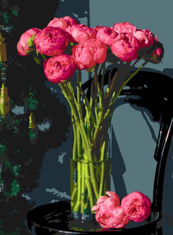 Розпис по номерах 30х40 FH-35 Букет із рожевих квітів на чорному фоні Strateg Ціна (цена) 234.41грн. | придбати  купити (купить) Розпис по номерах 30х40 FH-35 Букет із рожевих квітів на чорному фоні Strateg доставка по Украине, купить книгу, детские игрушки, компакт диски 0