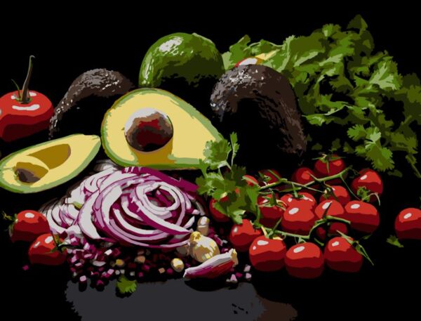 Розпис по номерах 30х40 FH-42 Соковите авокадо на чорному фоні Strateg Ціна (цена) 234.41грн. | придбати  купити (купить) Розпис по номерах 30х40 FH-42 Соковите авокадо на чорному фоні Strateg доставка по Украине, купить книгу, детские игрушки, компакт диски 0