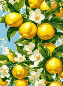 Розпис по номерах 30х40 SS-1251 Лимонне дерево "Strateg"