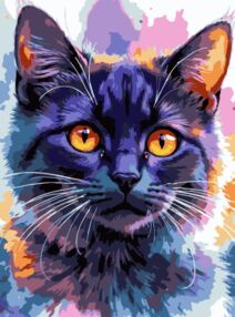 Розпис по номерах 30х40 SS-1256 Зоряний кіт "Strateg"