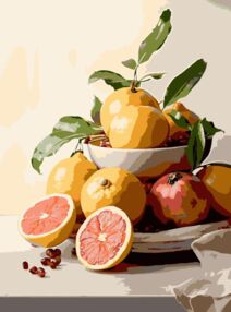 Розпис по номерах 30х40 SS-1263 Фруктовий натюрморт "Strateg"