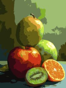 Розпис по номерах 30х40 SS-1268 Соковиті фрукти "Strateg"