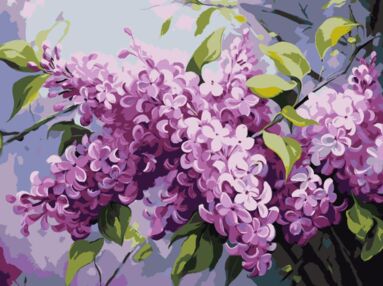 Розпис по номерах 30х40 SS-1272 Бузкове цвітіння "Strateg"