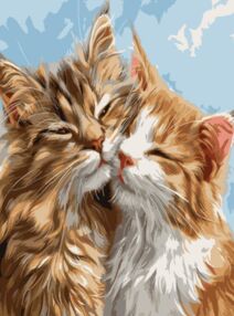 Розпис по номерах 30х40 SS-1277 Пухтасті коти "Strateg"