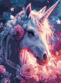 Розпис по номерах 30х40 SS-1279 Казковий єдиноріг "Strateg"