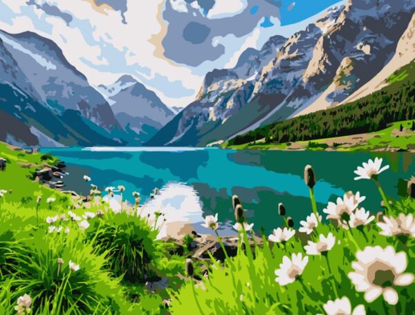 Розпис по номерах 30х40 SS-1292 Альпійська долина Strateg Ціна (цена) 141.65грн. | придбати  купити (купить) Розпис по номерах 30х40 SS-1292 Альпійська долина Strateg доставка по Украине, купить книгу, детские игрушки, компакт диски 0