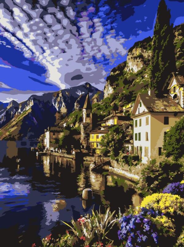 Розпис по номерах 30х40 SS-1293 Нічне місто Strateg Ціна (цена) 141.65грн. | придбати  купити (купить) Розпис по номерах 30х40 SS-1293 Нічне місто Strateg доставка по Украине, купить книгу, детские игрушки, компакт диски 0