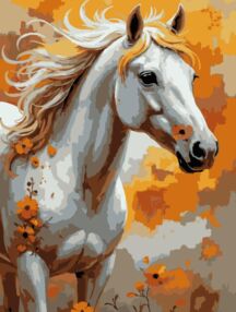 Розпис по номерах 30х40 SS-1313 Білий кінь "Strateg"