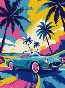 Розпис по номерах 30х40 KHO2776 Неоновий драйв "Ідейка"