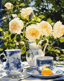 Розпис по номерах 40х50 KHO3269 Елегантне чаювання "Ідейка"