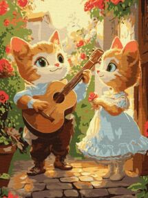 Розпис по номерах 30х40 KHO6746 Котячі романси "Ідейка"