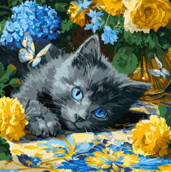 Розпис по номерах 40х40 KHO6795 Кошення блакитнооке Ідейка Ціна (цена) 181.40грн. | придбати  купити (купить) Розпис по номерах 40х40 KHO6795 Кошення блакитнооке Ідейка доставка по Украине, купить книгу, детские игрушки, компакт диски 0