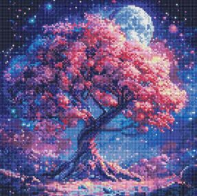 Алмазна мозаїка 40х40 AMO8214 Силует дерева "Ідейка"