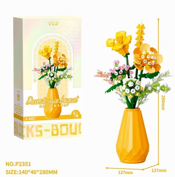 Конструктор YKO Boutigue квіти в жовтій вазі P2351 Ціна (цена) 350.20грн. | придбати  купити (купить) Конструктор YKO Boutigue квіти в жовтій вазі P2351 доставка по Украине, купить книгу, детские игрушки, компакт диски 0