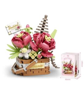 Конструктор YKO Boutigue квіти в кошику романтична зустріч 395 деталей P1088