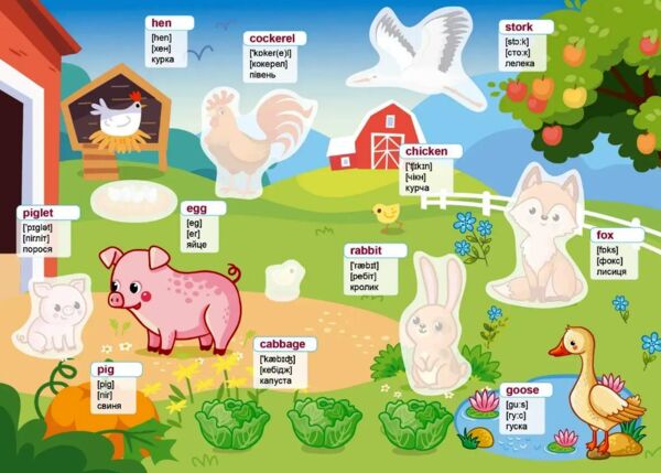 Талант Вивчаємо англійську Ферма Ціна (цена) 46.00грн. | придбати  купити (купить) Талант Вивчаємо англійську Ферма доставка по Украине, купить книгу, детские игрушки, компакт диски 1