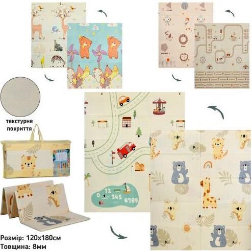 Килимок мат 120 х 180 см двосторонній товщина 8 мм MR 1570-1 Ціна (цена) 478.80грн. | придбати  купити (купить) Килимок мат 120 х 180 см двосторонній товщина 8 мм MR 1570-1 доставка по Украине, купить книгу, детские игрушки, компакт диски 0