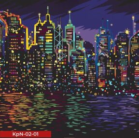 Розпис по номерах 40х40 KpN-02-01 Coloring by numbers розмальовка за номером