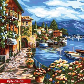 Розпис по номерах 40х40 KpN-02-09 Coloring by numbers розмальовка за номером