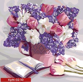 Розпис по номерах 40х40 KpN-02-10 Coloring by numbers розмальовка за номером