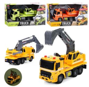 Будтехніка екскаватор 25 см інерційна рухомі деталі 3 кольори
