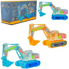 Екскаватор 24 см музичний світ їздить рухається ковш 2 кольори 9813