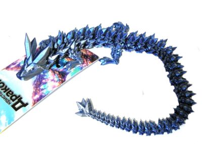 Дракон 30 см Синьо-срібний DGK488-M