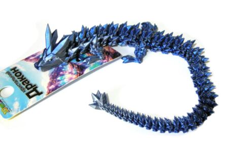 Дракон 50 см Синьо-срібний DGK488-XL